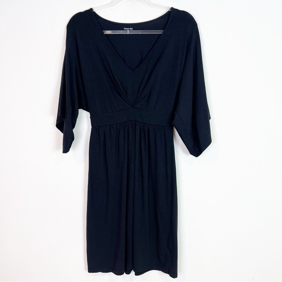 Garnet Hill Dresses & Skirts - GARNET HILL BLACK KIMONO SLEEVE V-NECK DRESS WOMENS SZ XS